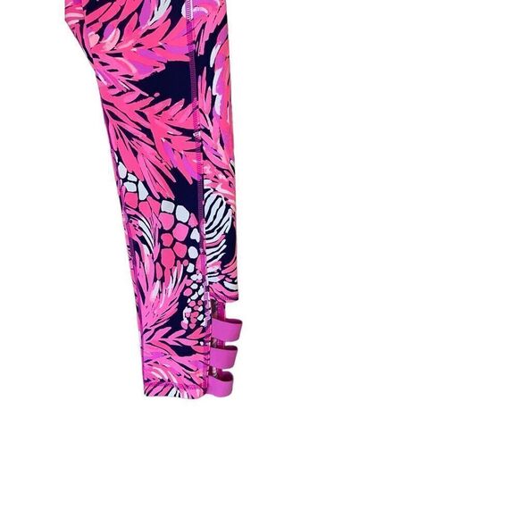 Lilly Pulitzer Womens Pink Tropical Print Luxletic Weekender Cropped Legging - Picture 10 of 10